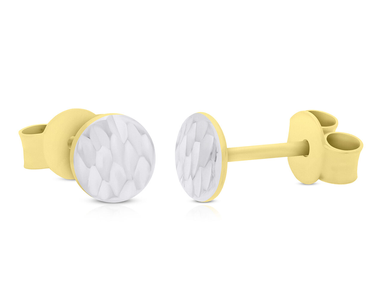 Złote kolczyki sztyfty okrągłe błyszczące pr.585