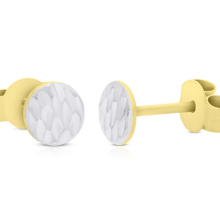 Złote kolczyki sztyfty okrągłe błyszczące pr.585