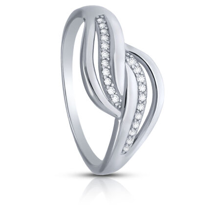 Pierścionek srebrny 925 ozdobiony cyrkoniami