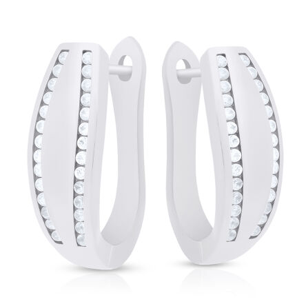 Kolczyki srebrne na angielskim zapięciu cyrkonie