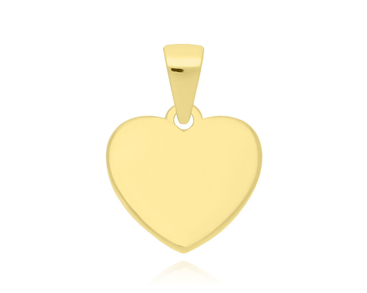 Zawieszka srebrna złocona serce gładkie pr.925