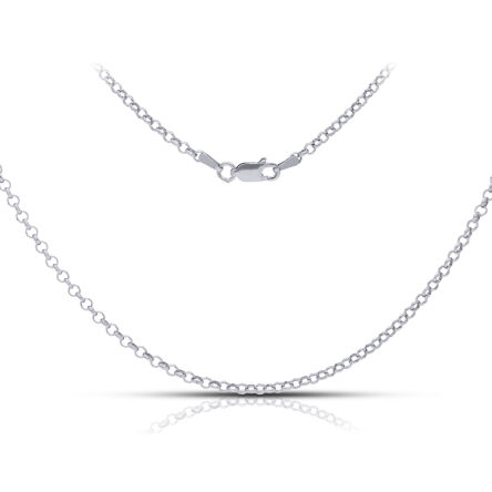 Łańcuszek srebrny damski o splocie rollo