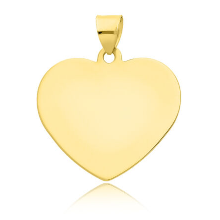 Złota zawieszka serce gładkie pod grawer pr.585