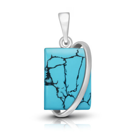 Zawieszka srebrna z turkusem pr.925