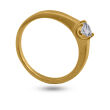 Pierścionek złoty z pojedyńczą cyrkonią - 2