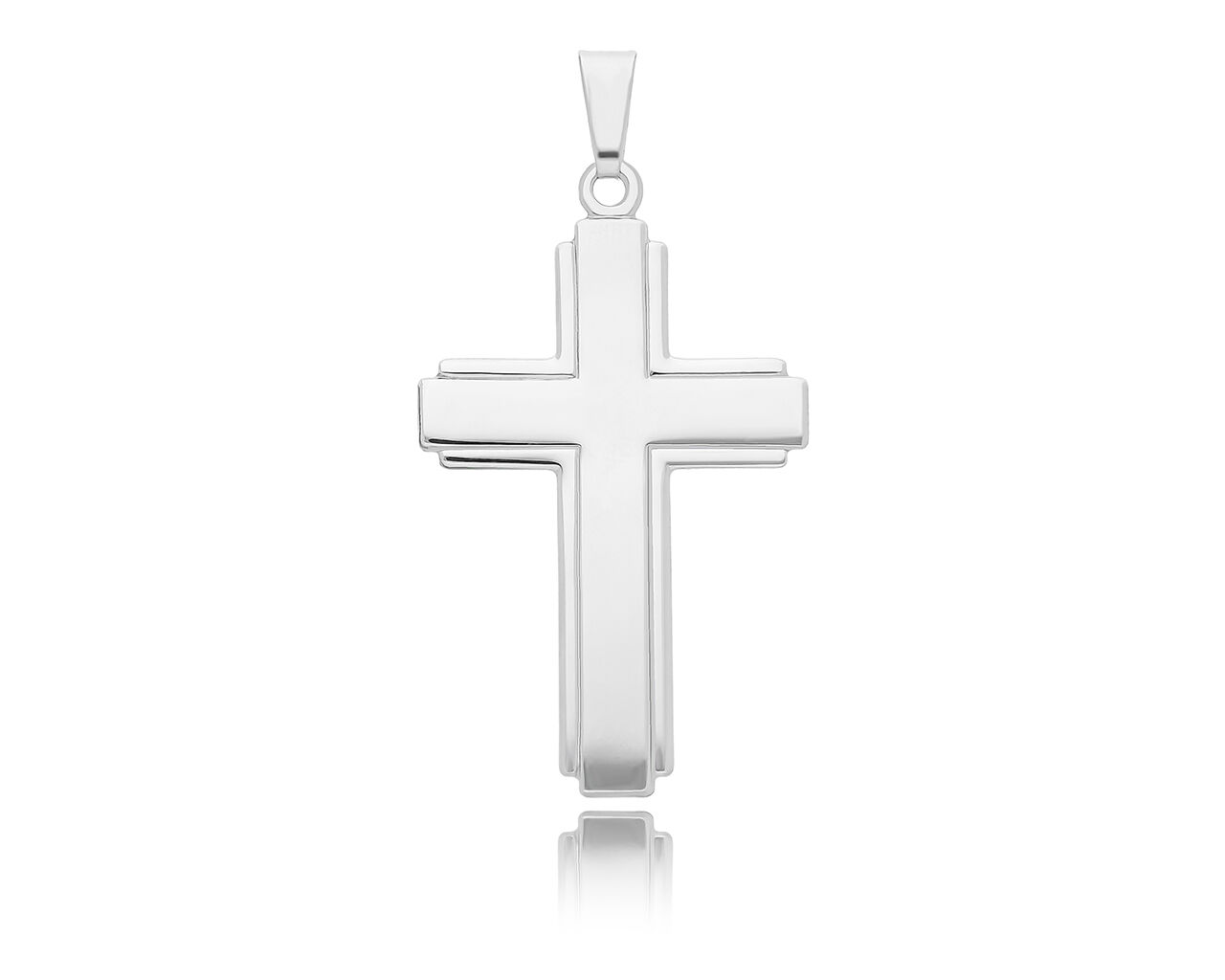 Krzyż srebrny męski duży pr.925