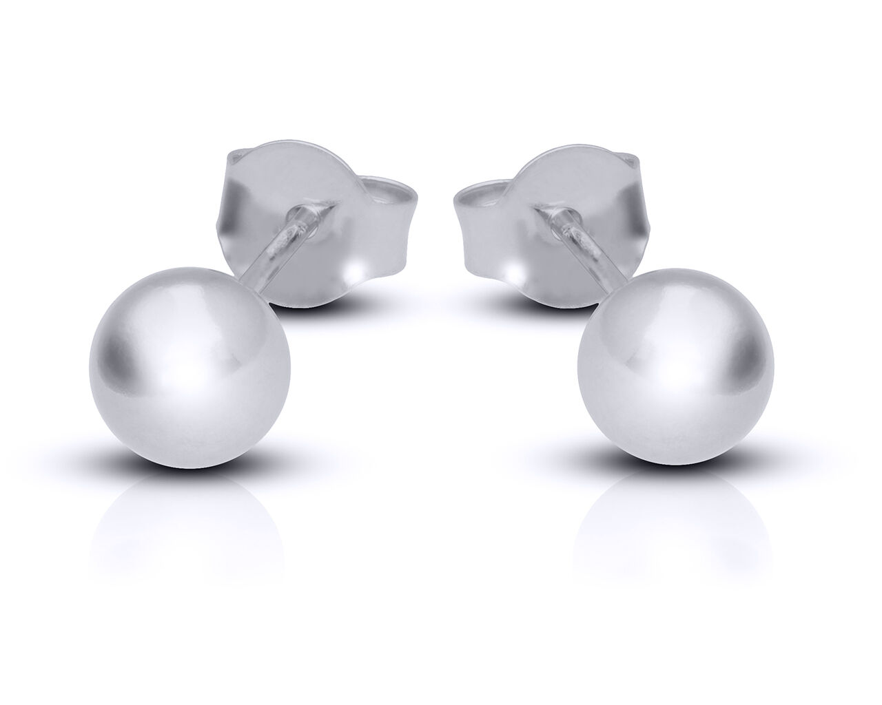 Kolczyki srebrne kulki gładkie na sztyfcie