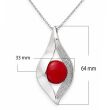 Zawieszka wisiorek srebrna 925 z koralem - 3