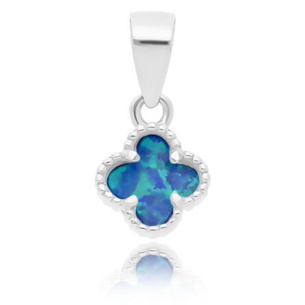 Zawieszka srebrna koniczyna z opalem pr.925