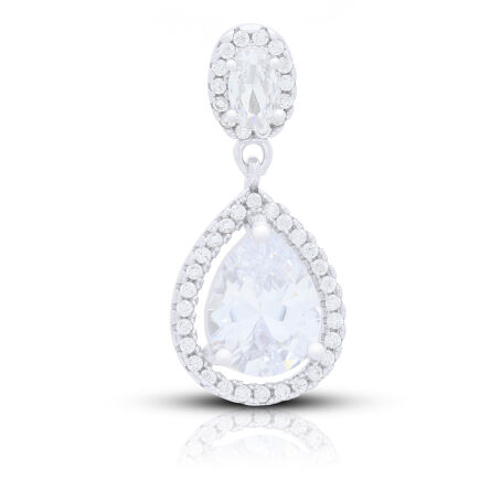 Zawieszka srebrna ozdobiona cyrkoniami pr.925