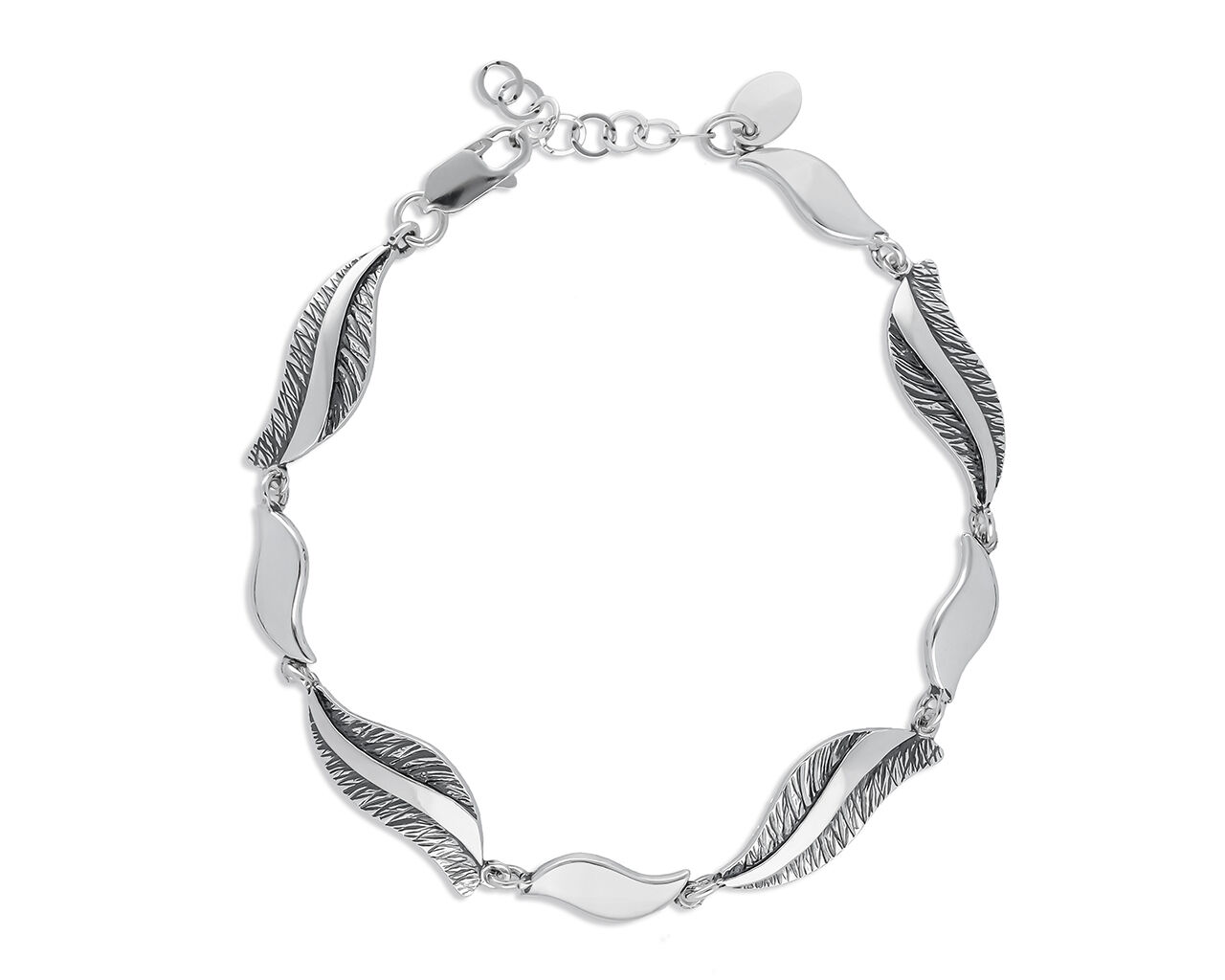 Bransoletka srebrna z subtelnych elementów