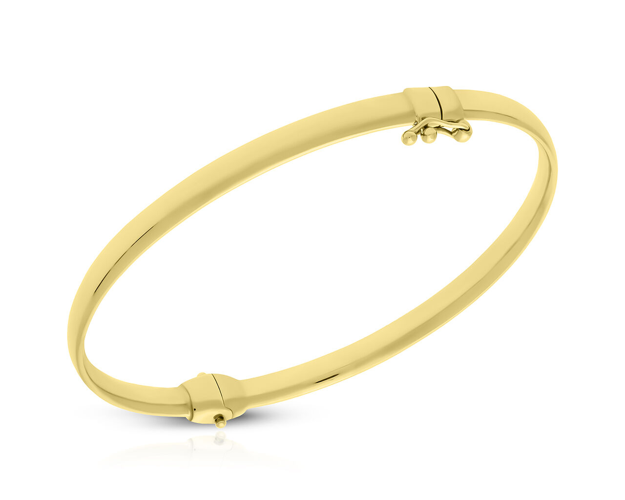 Złota bransoletka sztywna gładka pr.585