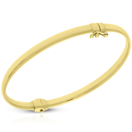 Złota bransoletka sztywna gładka pr.585