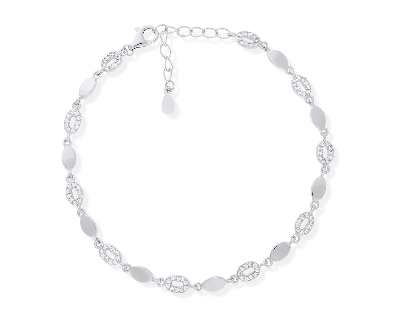 Bransoletka srebrna z cyrkoniami pr.925