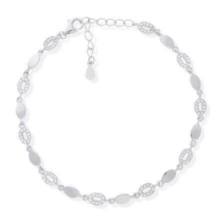 Bransoletka srebrna z cyrkoniami pr.925