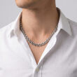 Srebrny łańcuszek męski gruby Garibaldi pr.925 - 2