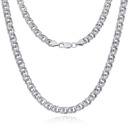 Srebrny łańcuszek męski gruby Garibaldi pr.925