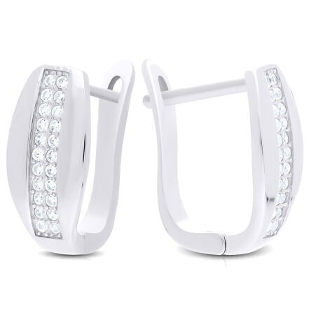 Kolczyki srebrne 925 angielskie z cyrkoniami