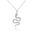 Zawieszka srebrna wąż z cyrkoniami - 2