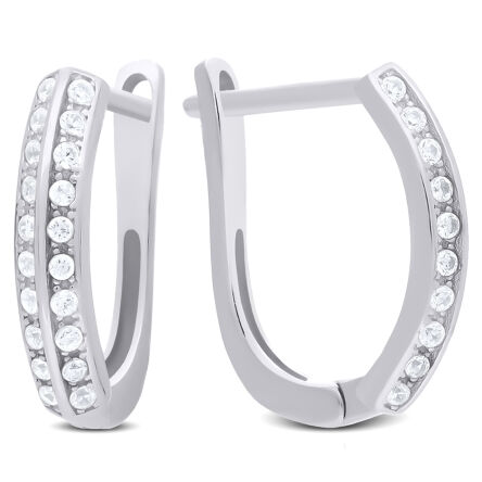 Kolczyki srebrne z cyrkoniami angielskie pr.925