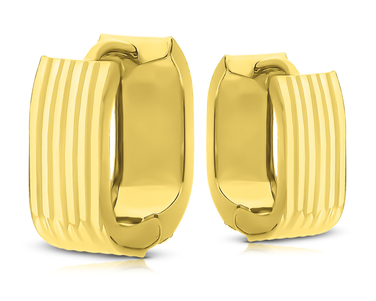 Złote kolczyki szerokie błyszczące pr.585