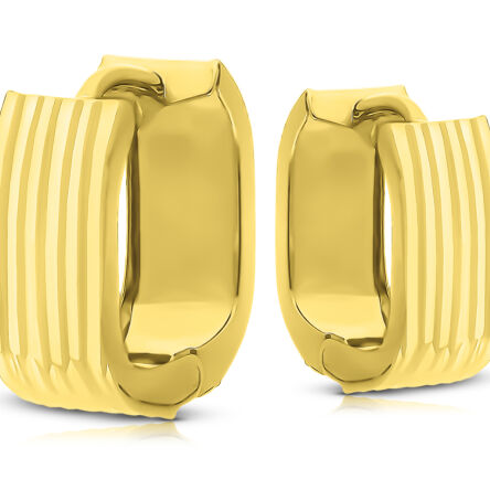 Złote kolczyki szerokie błyszczące pr.585