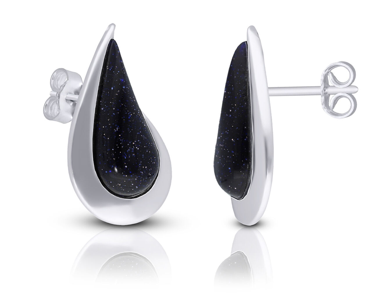 Kolczyki srebrne sztyfty z Nocą Kairu