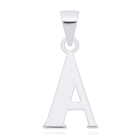 Srebrna literka A zawieszka gładka pr.925