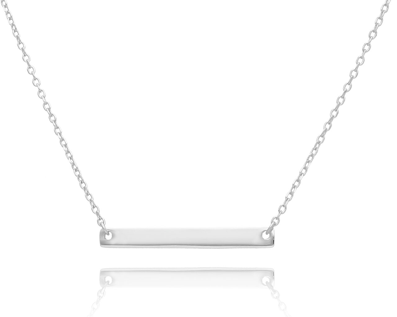 Naszyjnik srebrny z gładką blaszką