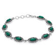 Bransoletka srebro 925 Malachit Srebrny Ornament - 3