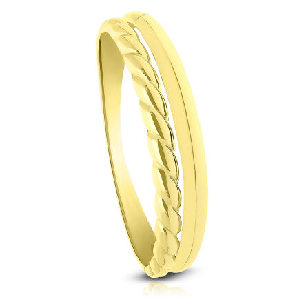 Złoty pierścionek podwójny gładki pr.585