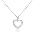 Srebrne serduszko wisiorek zawieszka z cyrkoniami - 2