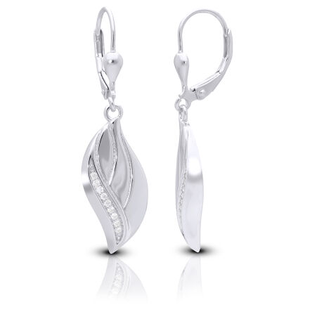 Kolczyki srebrne wiszące o oryginalnym wzorze