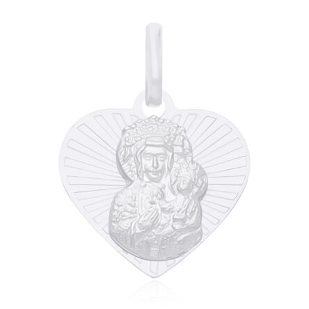 Medalik Srebrny Matka Boska Serce pr.925