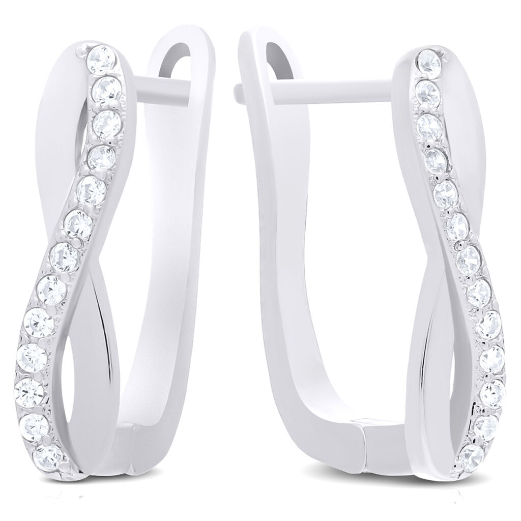 Kolczyki srebrne z cyrkoniami angielskie pr.925