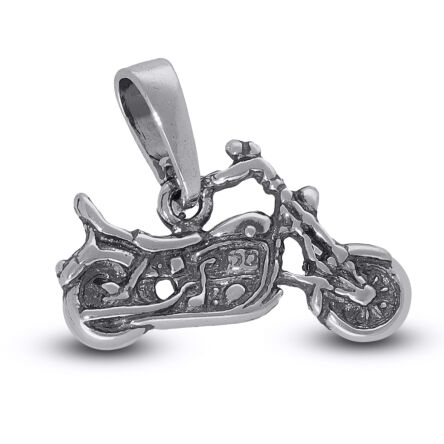 Zawieszka srebrna w kształcie motocykla
