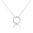 Naszyjnik srebrny damski z okrągłą zawieszką - 3