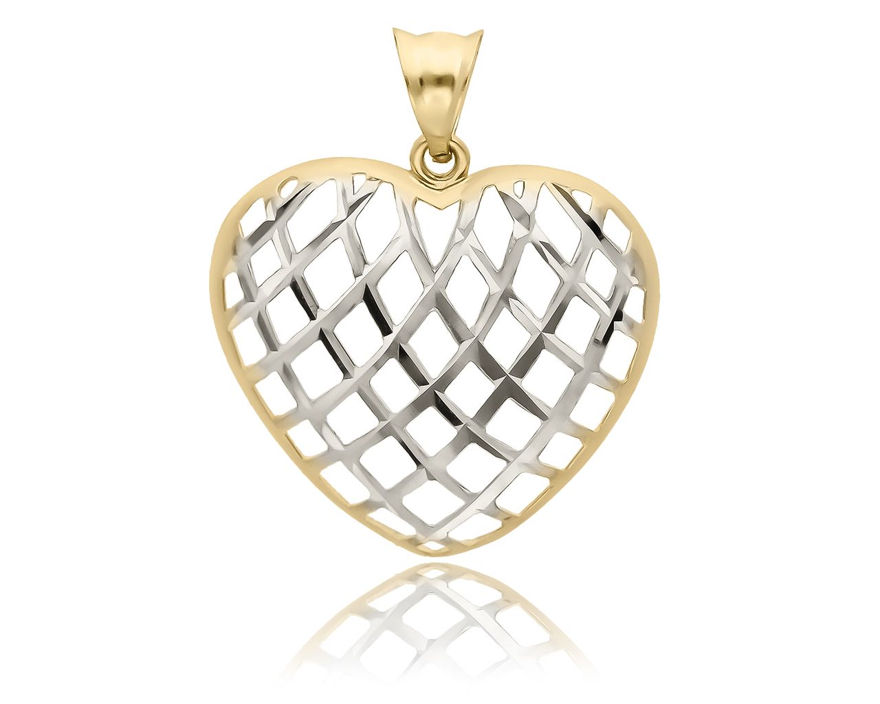 Zawieszka złota w kształcie serca