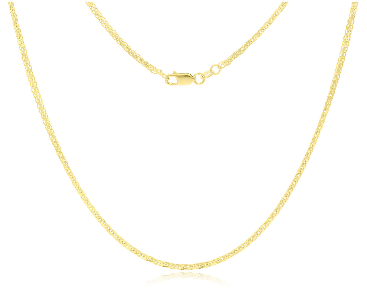 Łańcuszek złoty pr.585 szeroki splot Lisi Ogon