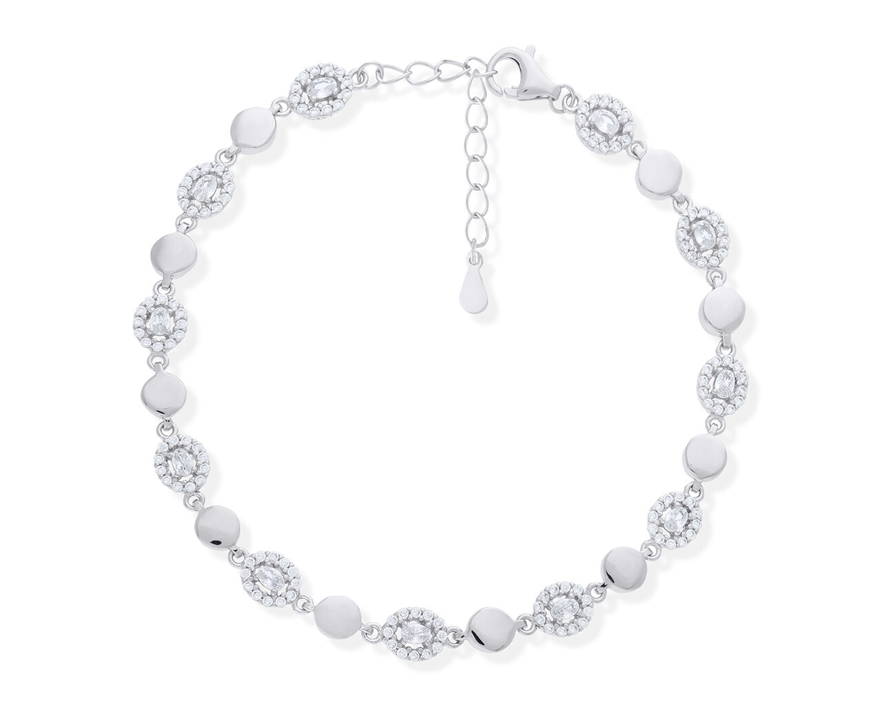 Bransoletka srebrna z cyrkoniami pr.925