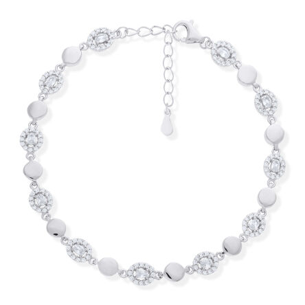 Bransoletka srebrna z cyrkoniami pr.925