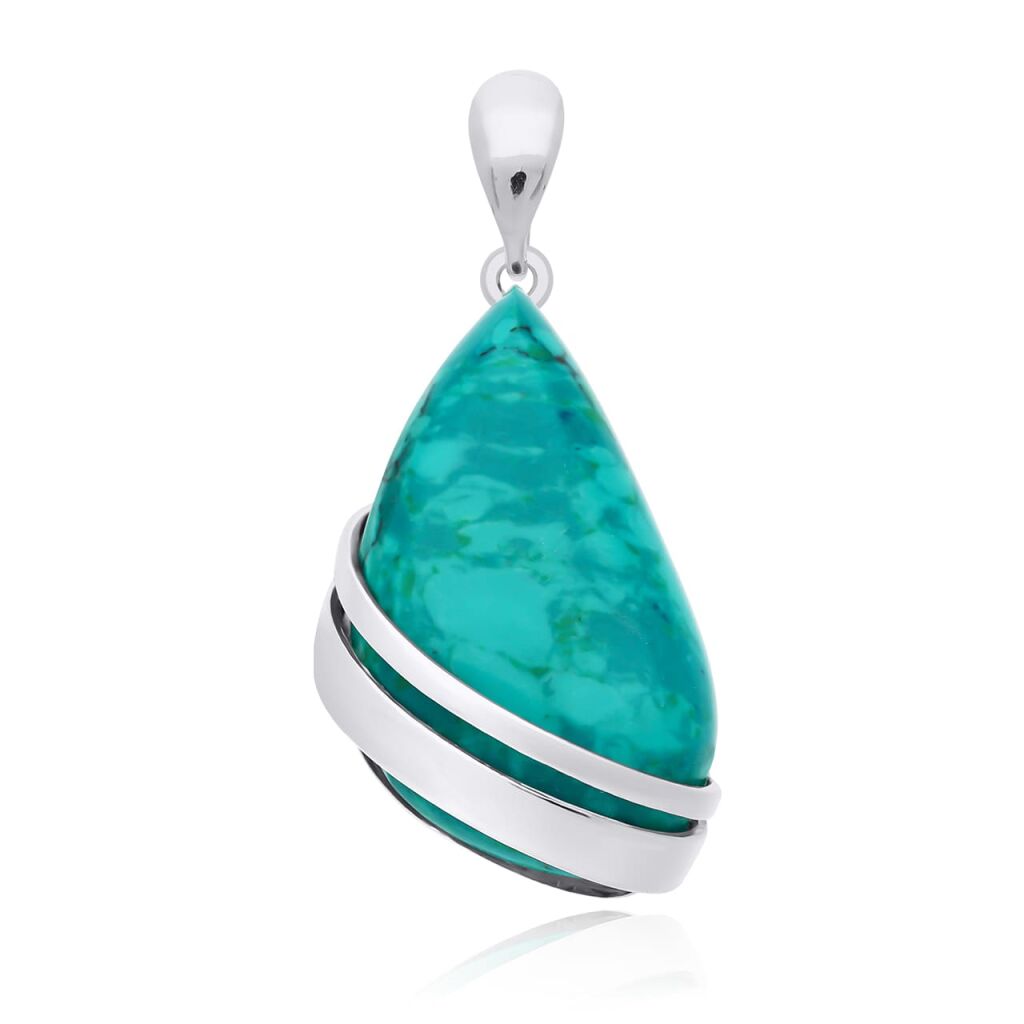 Zawieszka srebrna z Chryzokolą pr.925