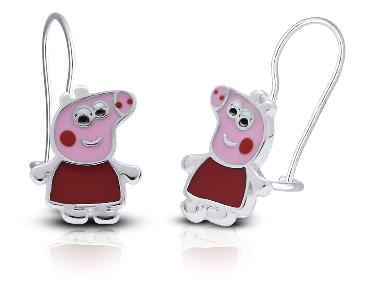Kolczyki srebrne dziecięce świnki