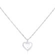 Zawieszka serce srebrne ozdobione cyrkoniami - 2