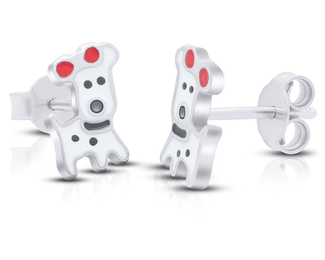 Kolczyki srebrne dla dziewczynki pieski pr.925