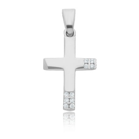 Srebrny krzyżyk z cyrkoniami pr.925