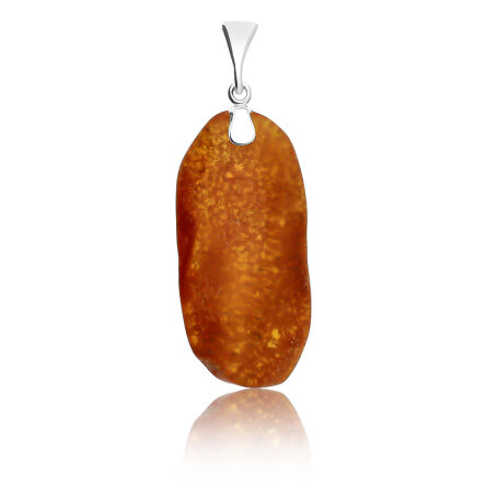 Zawieszka srebrna z naturalnym bursztynem pr.925