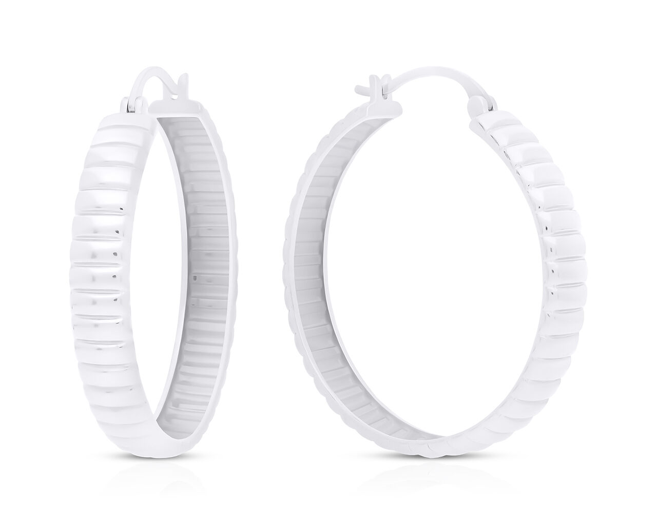 Kolczyki koła srebrne duże szerokie pr.925