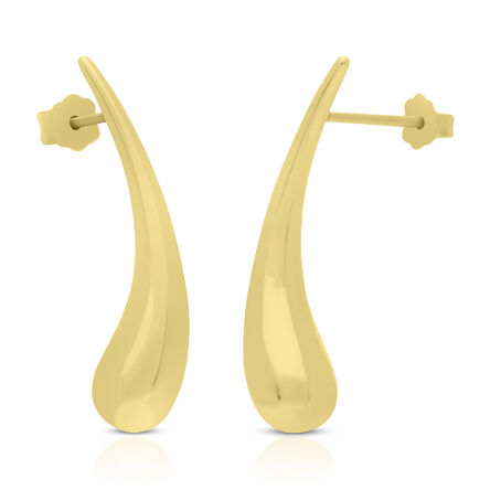 Złote kolczyki sztyfty gładkie srebro pr.925