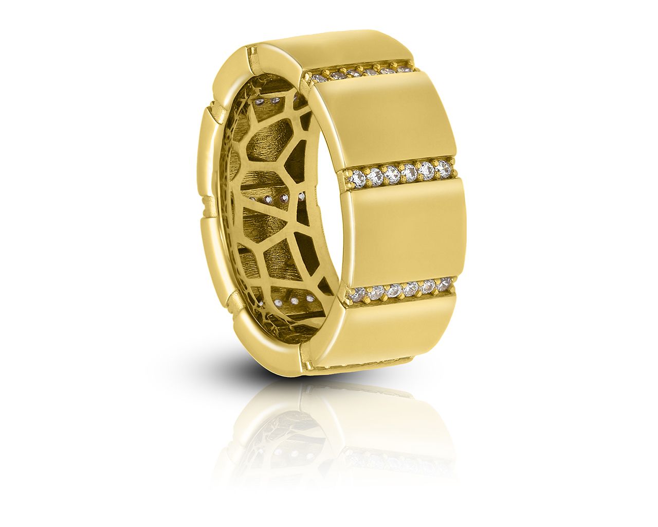 Złoty pierścionek szeroki pr.585
